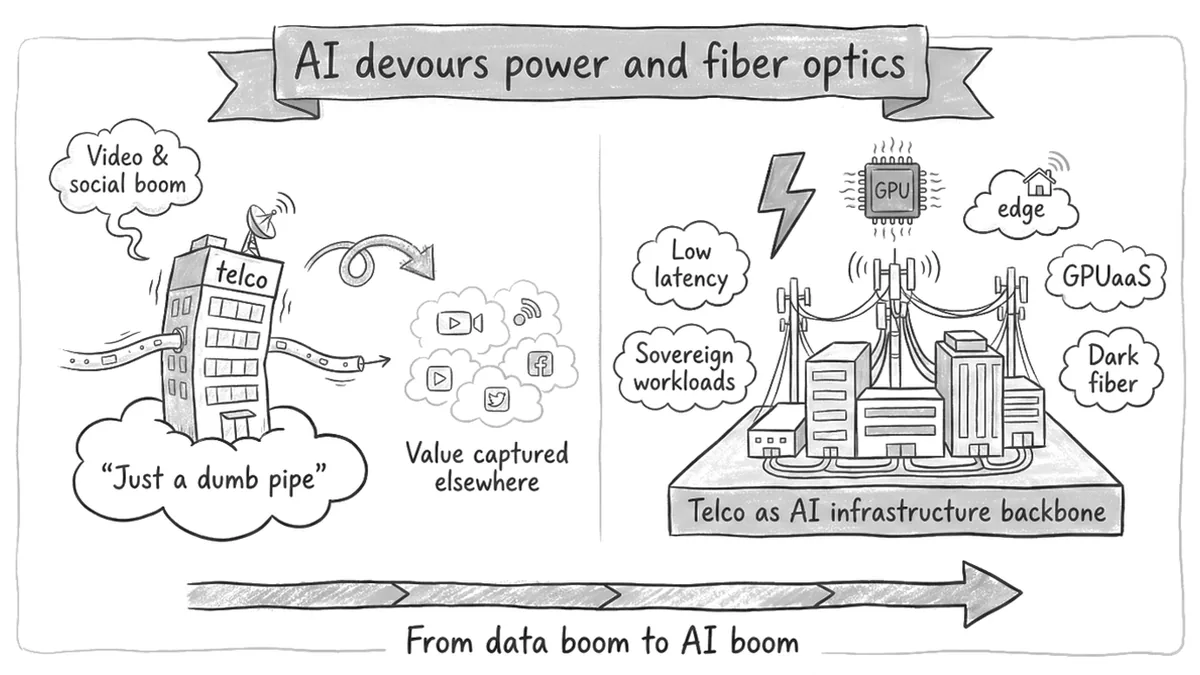 AI Is Devouring Power and Fiber Optics: How Telcos Can Stop Being Subcontractors to Hyperscalers in the Era of Agent-Based AI