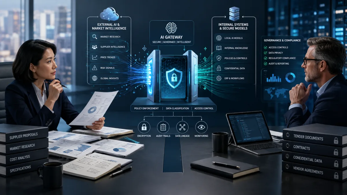 Grafika artykułu o akceleracji procesów zakupowych przez AI Gateway