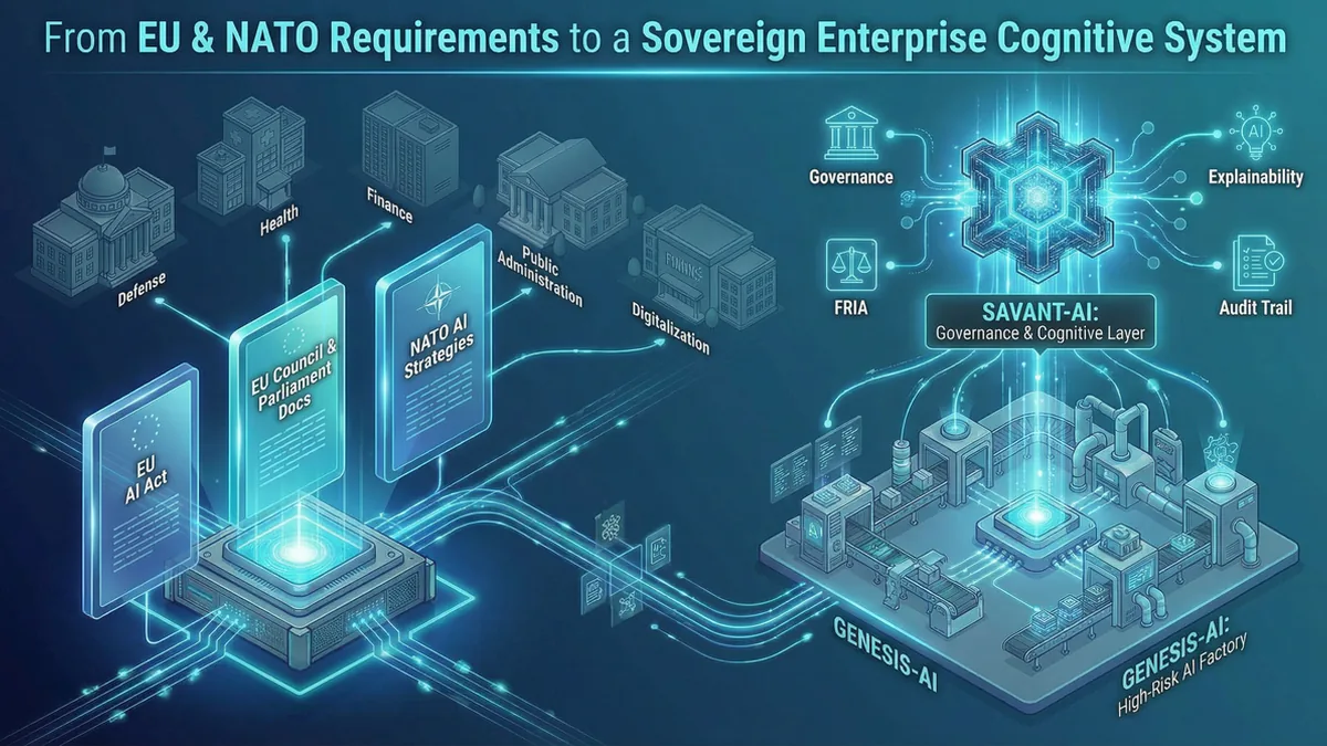 EU AI Act and NATO AI Strategy vs. SAVANT-AI and GENESIS-AI