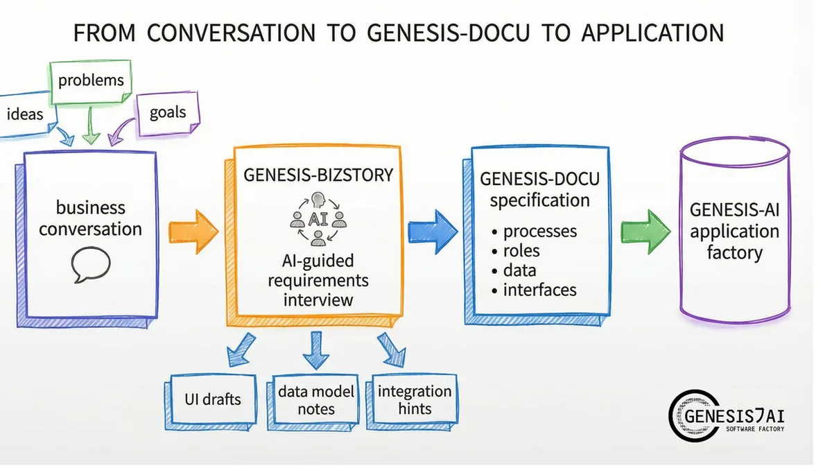 How to define requirements for an application in GENESIS-AI