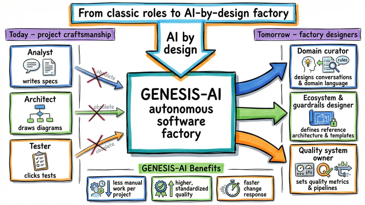 Koniec tradycyjnych ról: analityk, architekt i tester w świecie GENESIS-AI (AI by design)