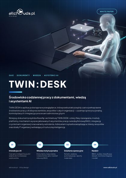 Okładka: Materiał informacyjny: TWIN:DESK